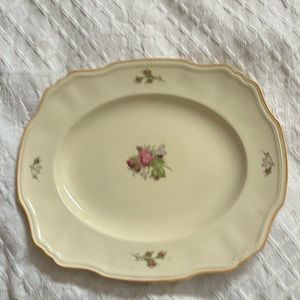 VTG Alfred Meakin England Marigold Astoria Shape rose pattern 15” x 12” platter
